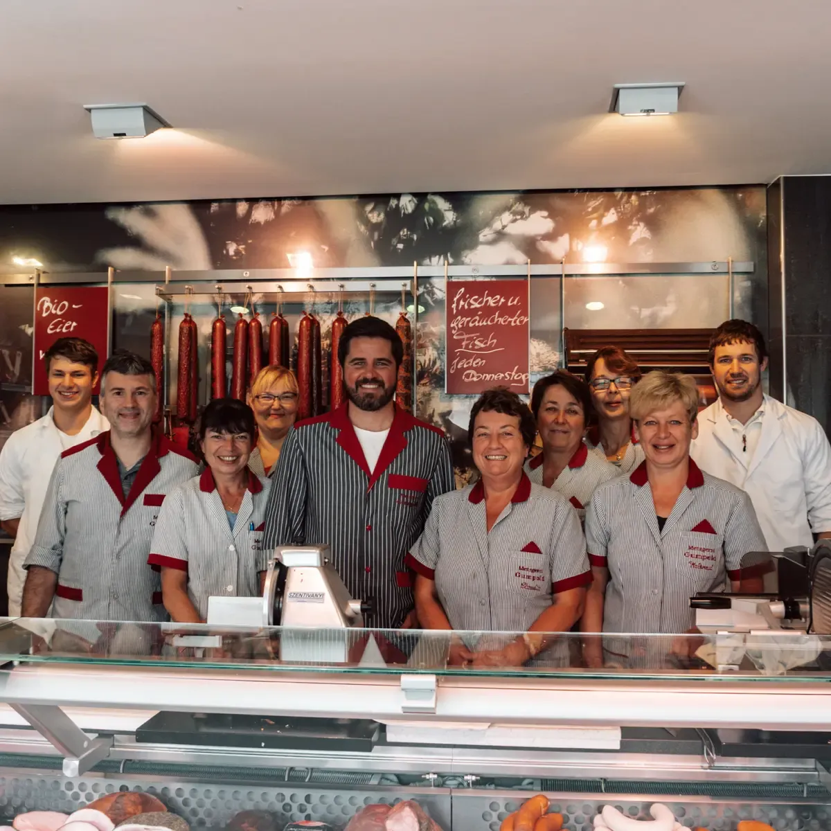 Hausgemachte Wurstwaren aus der Werkstatt der Fleischerei Gumpold